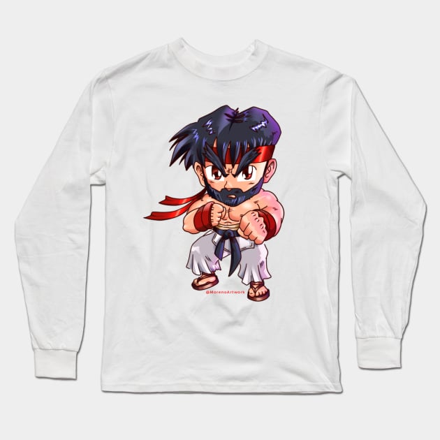 90's Fighter Long Sleeve T-Shirt by MorenoArtwork